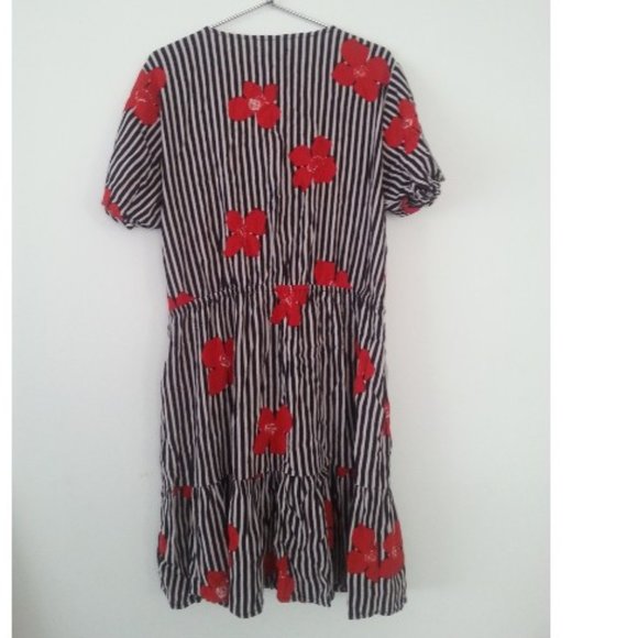 MADEWELL Ruffle Faux Wrap Dress Candied Orchids - Picture 5 of 9